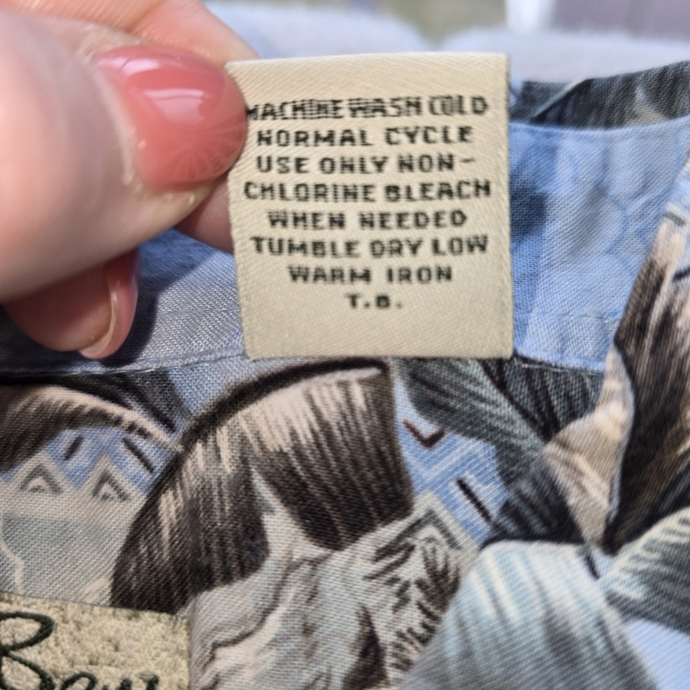 Batik Bay Vintage Hawaiian Shirt XXL Blue Rayon Tropical Island Camp Aloha Y2K.. - Picture 5 of 10